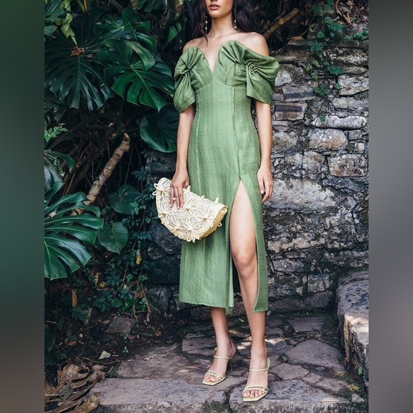 NWT Cult Gaia Muna Dress in Palm - Picture 3 of 7